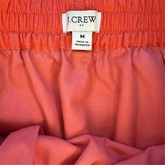 J Crew Paper Bag Belted Linen Skirt in Coral Size Medium - Picture 5 of 5